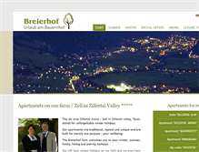 Tablet Screenshot of breierhof.at